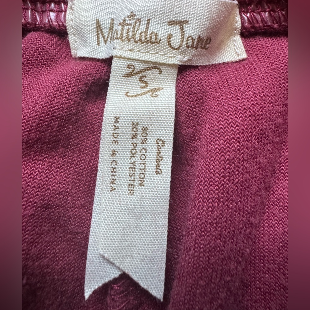 Matilda Jane Red Velour Pants Flare/Ruffle Bottom - Picture 4 of 8